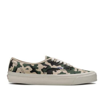 ヴァンズ VANS バンズ オーセンティック アナハイム ファクトリー ベージュ 緑 グリーン 茶色 ブラウン 黒色 ブラック 'CAMO' スニーカー メンズ 【 VANS GREEN AUTHENTIC 44 DX ANAHEIM FACTORY BEIGE BROWN