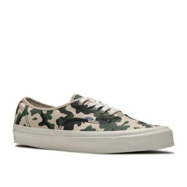 ヴァンズ VANS バンズ オーセンティック アナハイム ファクトリー ベージュ 緑 グリーン 茶色 ブラウン 黒色 ブラック 'CAMO' スニーカー メンズ 【 VANS GREEN AUTHENTIC 44 DX ANAHEIM FACTORY BEIGE BROWN