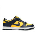 【 NIKE DUNK LOW GS 'MICHIGAN' 2021 / VARSITY MAIZE WHITE TOTAL 】 ダンク 白色 ホワイト ダンクロー ジュニア キッズ ベビー マタニティ スニーカー ナイキ