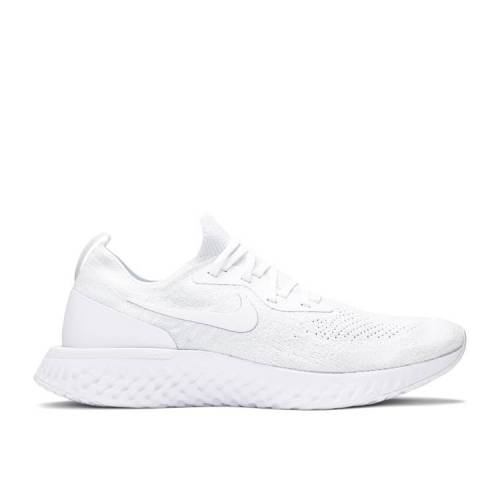 【 NIKE EPIC REACT FLYKNIT 'TRIPLE WHITE' / TRUE WHITE WHITE PURE PLATINUM 】 エピック リアクト フライニット 白色 ホワイト ピュア プラチナム スニーカー メンズ ナイキ