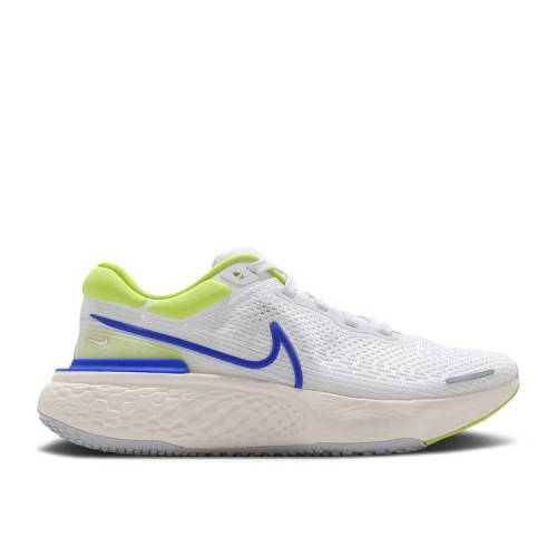 【 NIKE ZOOMX INVINCIBLE RUN FLYKNIT 'WHITE CYBER BLUE' / WHITE CYBER GREY FOG RACER BLUE 】 ラン フライニット 白色 ホワイト 灰色 グレー 青色 ブルー スニーカー メンズ ナイキ