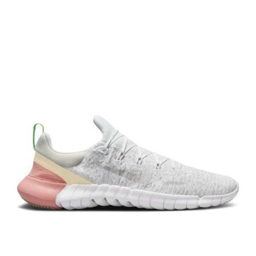 ナイキ NIKE フリー ラン 白色 ホワイト 灰色 グレー 5.0 'OFF PINK' スニーカー メンズ 【 NIKE FREE RUN WHITE OFF GREY FOG 】