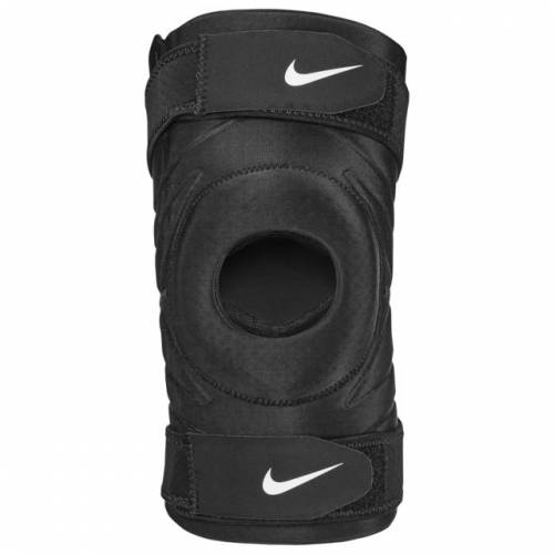 ナイキ NIKE プロ スリーブ 黒色 ブラック 白色 ホワイト 【 SLEEVE NIKE PRO OPEN PATELLA KNEE W STRAP BLACK WHITE 】