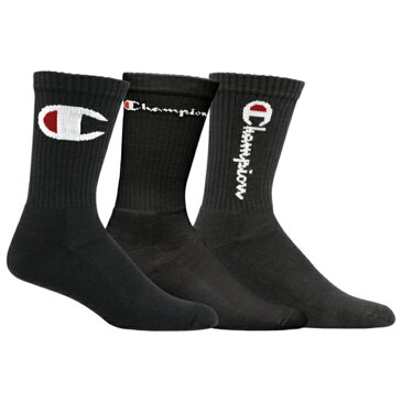 【海外限定】チャンピオン champion ロゴ ソックス 靴下 メンズ 3 pack multi logo crew socks