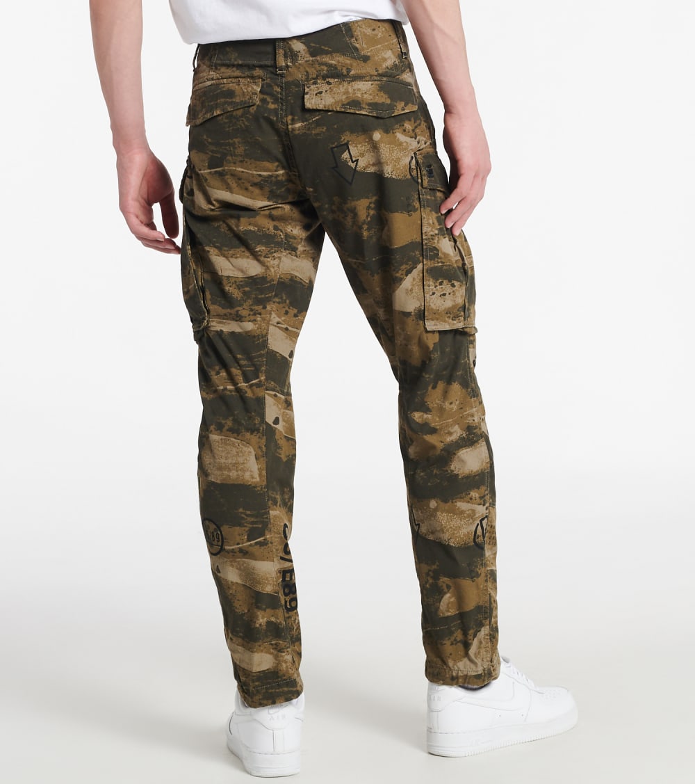 ジースター G-STAR カモ柄 メンズ 【 GSTAR ROVIC ZIP 3D STRAIGHT TAPERED PANTS CAVALRY WATER TEXT CAMO 】