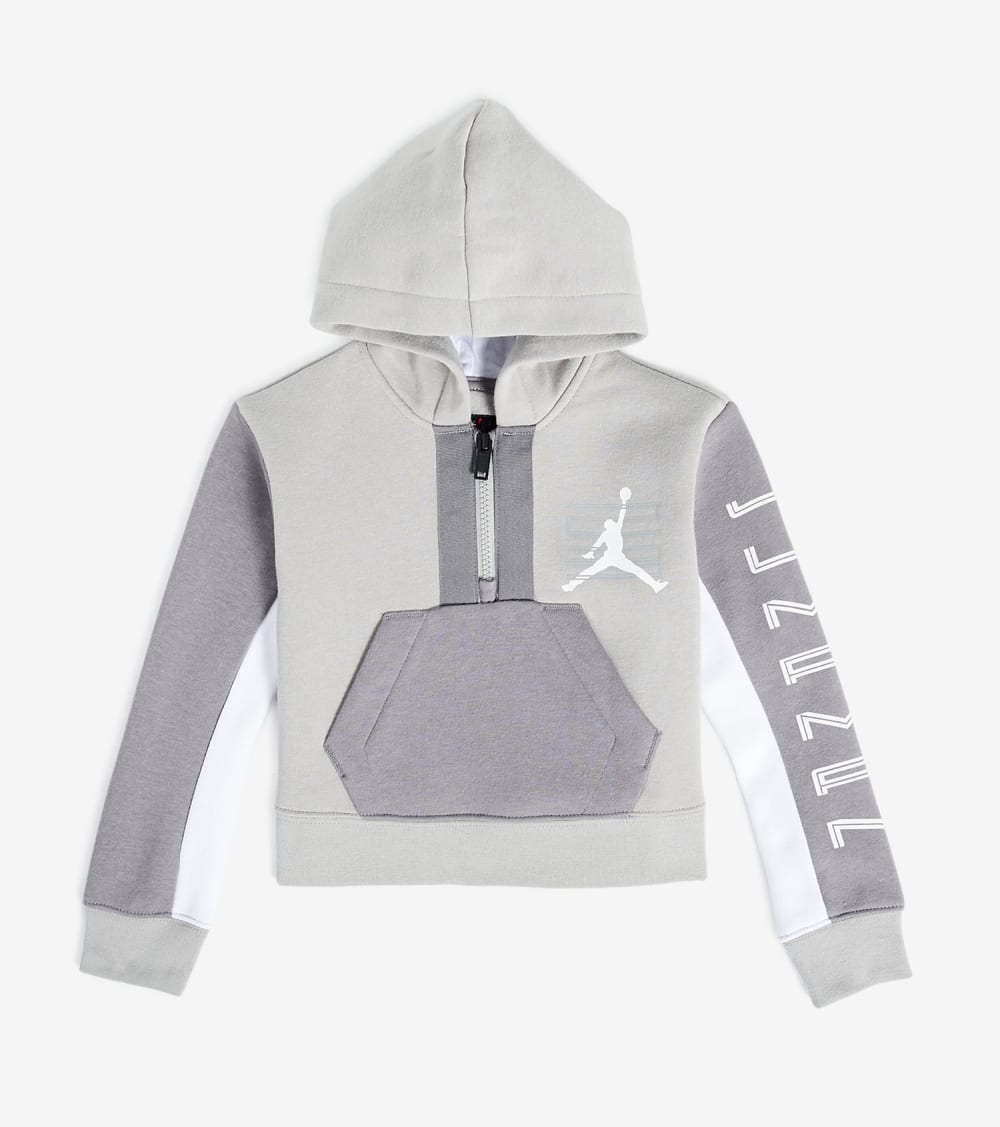 ナイキ ジョーダン ジャンプマン フーディー パーカー 白色 ホワイト ジュニア キッズ 【 JORDAN GIRLS JUMPMAN AIR 11 HOODIE WHITE GUNSMOKE 】