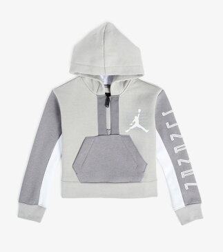 ナイキ ジョーダン ジャンプマン フーディー パーカー 白色 ホワイト ジュニア キッズ 【 JORDAN GIRLS JUMPMAN AIR 11 HOODIE WHITE GUNSMOKE 】