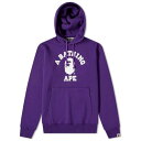 アベイシングエイプ カレッジ フーディー パーカー メンズ 【 A BATHING APE A BATHING APE MEN COLLEGE PULLOVER HOODIE (PURPLE) / 】 メンズファッション トップス(4)