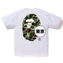 アベイシングエイプ シティ Tシャツ メンズ 【 A BATHING APE A BATHING APE MEN TOKYO BIG HEAD CITY TEE (WHITE) / 】 メンズファッション トップス カットソー