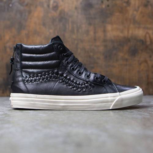 ヴァンズ レザースニーカー メンズ ヴァンズ バンズ スケートハイ レザー スニーカー メンズ 【 VANS MEN SK8-HI ZIP WEAVE DX - LEATHER (BLACK) / COLOR 】