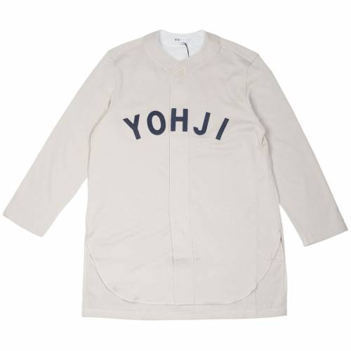 【★スーパーSALE★12/11深夜2時迄】アディダス ベースボール レジェンド メンズ 【 ADIDAS Y-3 MEN FT YOHJI LETTERS BASEBALL SHIRT (BEIGE / ECRU LEGEND INK) 】 メンズファッション トップス