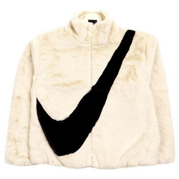 ナイキ ジャケット レディース 【 NIKE WOMEN SPORTSWEAR FAUX FUR JACKET FOSSIL BLACK 】