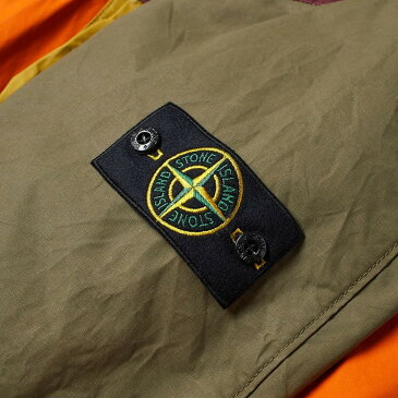 STONE ISLAND 橙 オレンジ & 【 ORANGE STONE ISLAND REFLECTIVE PATCHWORK DOUBLE LAYERED JACKET MULTI 】 メンズファッション コート ジャケット