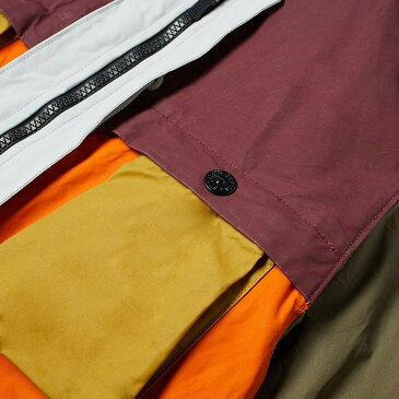 STONE ISLAND 橙 オレンジ & 【 ORANGE STONE ISLAND REFLECTIVE PATCHWORK DOUBLE LAYERED JACKET MULTI 】 メンズファッション コート ジャケット