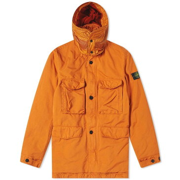 STONE ISLAND 橙 オレンジ 【 ORANGE STONE ISLAND DAVID TC PARKA 】 メンズファッション コート ジャケット