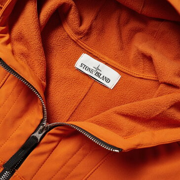 STONE ISLAND 橙 オレンジ 【 ORANGE STONE ISLAND SOFT SHELLR HOODED JACKET 】 メンズファッション コート ジャケット