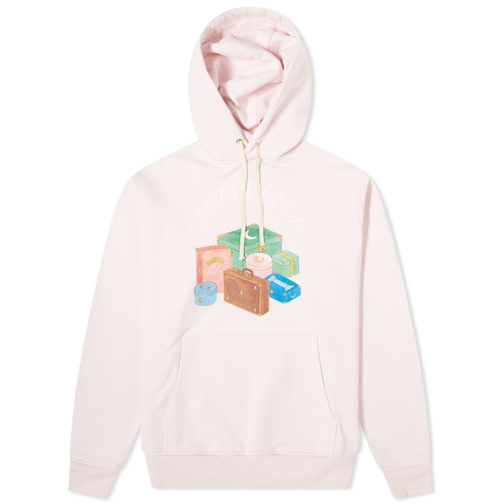 CASABLANCA ロゴ 【 TRUNKS LOGO HOODY PINK 】 メンズファッション トップス パーカー 送料無料