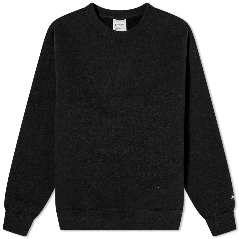 スノーピーク クルー スウェット 黒色 ブラック レディース 【 SNOW PEAK SNOW PEAK RECYCLED COTTON CREW NECK SWEAT / BLACK 】 レディースファッション トップス トレーナー