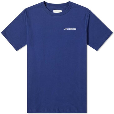 AIMé LEON DORE ジャージ ロゴ Tシャツ メンズファッション トップス カットソー メンズ 【 Jersey Logo Tee 】 Flag Navy