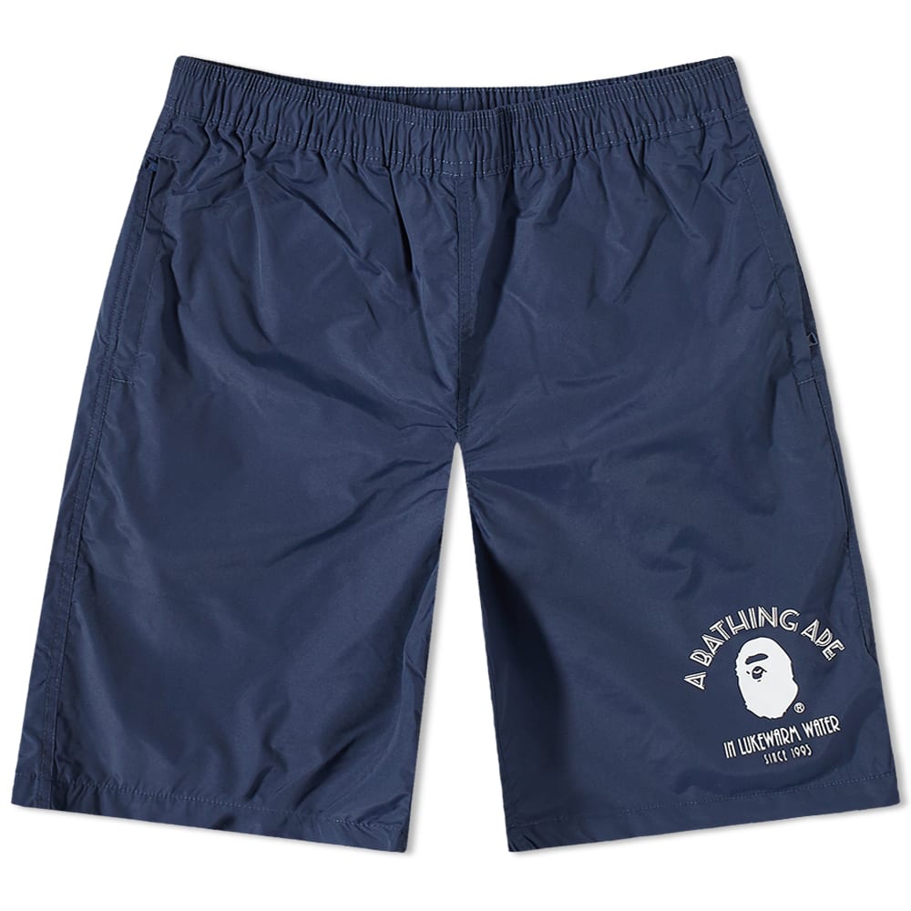 ٥󥰥 ʥ 硼 ϡեѥ  ͥӡ ӡ硼    A BATHING APE A BATHING APE NYLON BEACH SHORTS / NAVY  󥺥եå ܥ