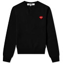 コムデギャルソンプレイ Vネック 黒色 ブラック GAR ONS レディース 【 COMME DES GAR ONS PLAY COMME DES PLAY INVADER HEART V-NECK PULLOVER / BLACK 】 レディースファッション トップス ニット セーター