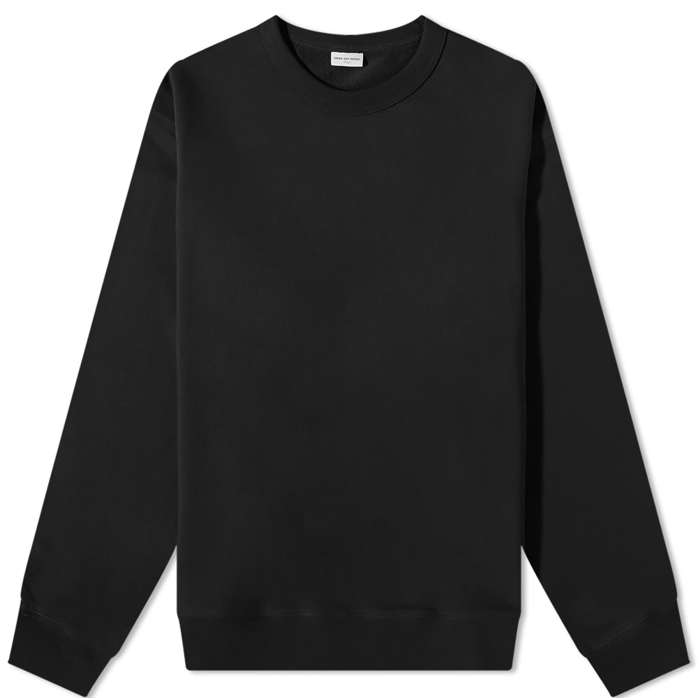 クルー スウェット 黒色 ブラック スウェットトレーナー メンズ 【 DRIES VAN NOTEN DRIES VAN NOTEN HAX CREW SWEAT / BLACK 】 メンズファッション トップス