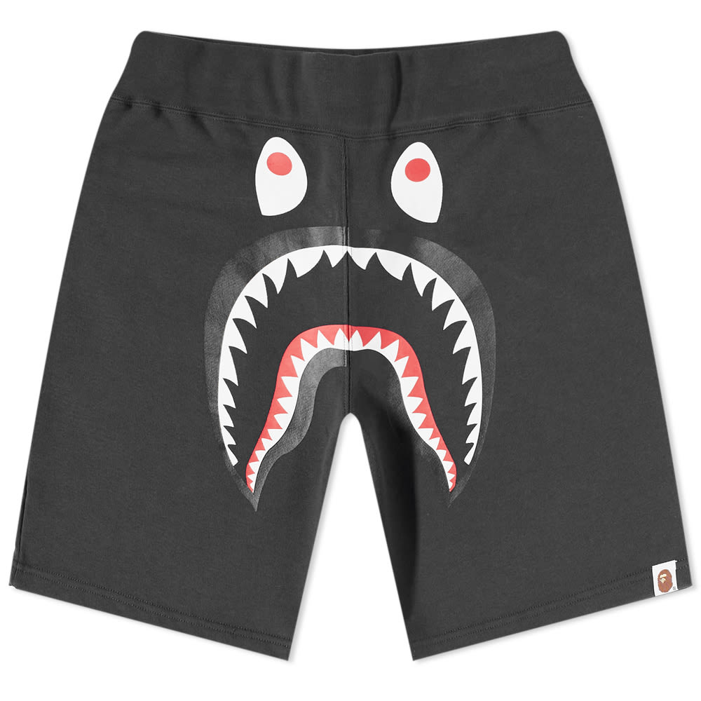 アベイシングエイプ シャーク スウェット ショーツ ハーフパンツ 黒色 ブラック メンズ 【 A BATHING APE A BATHING APE SHARK SWEAT SHORTS / BLACK 】 メンズファッション ズボン