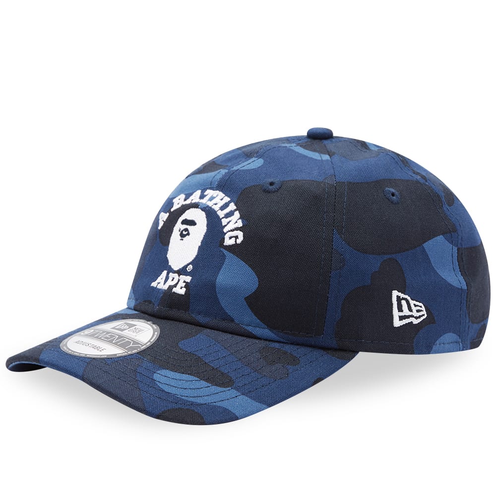 アベイシングエイプ カモ柄 カレッジ キャップ キャップ 帽子 紺色 ネイビー ニューエラ メンズ 【 A BATHING APE A BATHING APE COLOR CAMO COLLEGE NEW ERA 9TWENTY CAP / NAVY 】 バッグ メンズキャップ 帽子