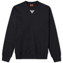 クルー スウェット 黒色 ブラック スウェットトレーナー メンズ 【 MISSONI KNITTED INSERT CREW SWEAT / BLACK WITH RASCHEL MULTICOLOUR 】 メンズファッション トップス