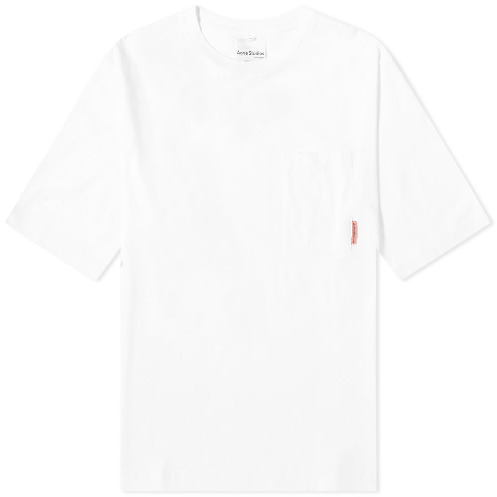 アクネストゥディオズ ピンク Tシャツ 白色 ホワイト レディース 【 ACNE STUDIOS ACNE STUDIOS EDIE PINK LABEL TEE / OPTIC WHITE 】 レディースファッション トップス カットソー