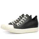 リックオウエンス 靴 スニーカー 黒色 ブラック & レディース 【 RICK OWENS RICK OWENS LOW SNEAKER / BLACK & MILK 】