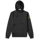 ストーンアイランド フーディー パーカー 黒色 ブラック メンズ 【 STONE ISLAND STONE ISLAND GARMENT DYED POPOVER HOODY / BLACK 】 メンズファッション トップス