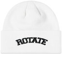 ロゴ ビーニー キャップ 帽子 白色 ホワイト レディース 【 ROTATE SUNDAY ABBIE LOGO BEANIE BRIGHT WHITE 】