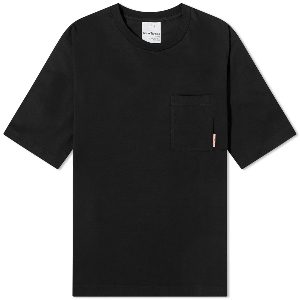 アクネストゥディオズ ピンク Tシャツ 黒色 ブラック レディース 【 ACNE STUDIOS ACNE STUDIOS EDIE PINK LABEL TEE / BLACK 】 レディースファッション トップス カットソー