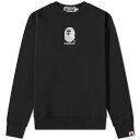 アベイシングエイプ クルー スウェット 黒色 ブラック スウェットトレーナー メンズ 【 A BATHING APE A BATHING APE BY EMBROIDERY CREW SWEAT / BLACK 】 メンズファッション トップス