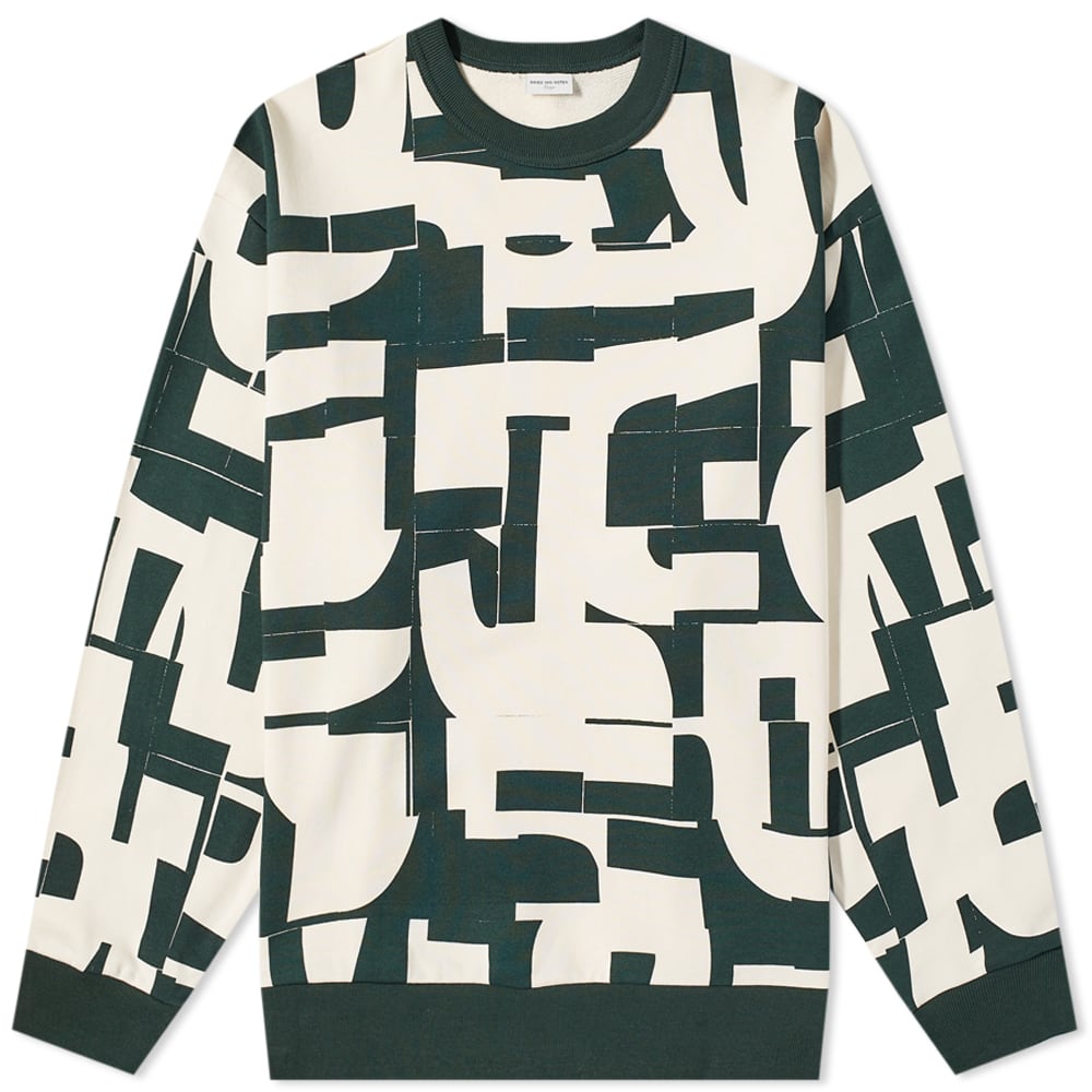 クルー スウェット スウェットトレーナー メンズ 【 DRIES VAN NOTEN DRIES VAN NOTEN HAX TEXT PRINT CREW SWEAT / BOTTLE 】 メンズファッション トップス