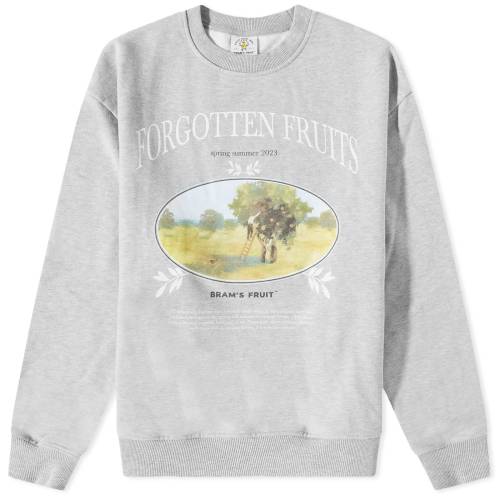 クルー スウェット 灰色 グレー BRAM'S スウェットトレーナー メンズ 【 BRAM'S FRUIT FRUIT FORGOTTEN FRUITS HARVEST CREW SWEAT / GREY 】 メンズファッション トップス