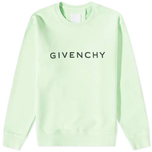 ジバンシィ ロゴ クルー スウェット 緑 グリーン スウェットトレーナー メンズ 【 GIVENCHY LOGO CREW SWEAT / MINT GREEN 】 メンズファッション トップス