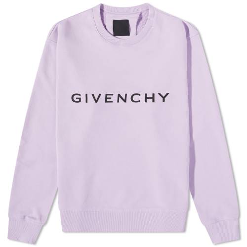 ジバンシィ ロゴ クルー スウェット スウェットトレーナー メンズ 【 GIVENCHY LOGO CREW SWEAT / LILAC 】 メンズファッション トップス