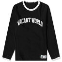 アンダーカバー スリーブ Tシャツ 黒色 ブラック 長袖 メンズ 【 UNDERCOVER LONG SLEEVE VACANT WORLD T-SHIRT / BLACK 】 メンズファッション トップス カットソー