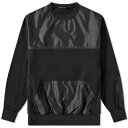 アンダーカバー ナイロン クルー スウェット 黒色 ブラック スウェットトレーナー メンズ 【 UNDERCOVER NYLON POCKET CREW SWEAT / BLACK 】 メンズファッション トップス