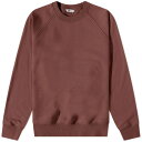 クルー スウェット 茶色 ブラウン スウェットトレーナー メンズ 【 AURALEE SOFT CREW SWEAT / BROWN 】 メンズファッション トップス