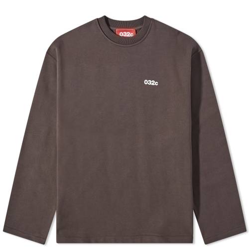 クルー スウェット ディープ 茶色 ブラウン FREIHEI' スウェットトレーナー メンズ 【 032C GROSSE HEAVYWEIGHT CREW SWEAT / DEEP BROWN 】 メンズファッション トップス