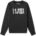 メゾン マルジェラ ズーム ロゴ クルー スウェット 黒色 ブラック スウェットトレーナー メンズ 【 MM6 MAISON MARGIELA MM6 MAISON MARGIELA ZOOM LOGO CREW SWEAT / BLACK 】 メンズファッション トップス