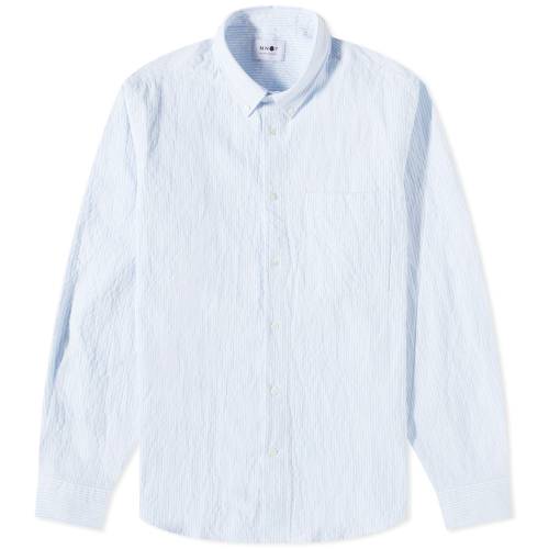 m[iVieBgD[TEUZu _E F u[ XgCv Y y NN07 ARNE BUTTON DOWN SHIRT / BLUE STRIPE z Yt@bV gbvX