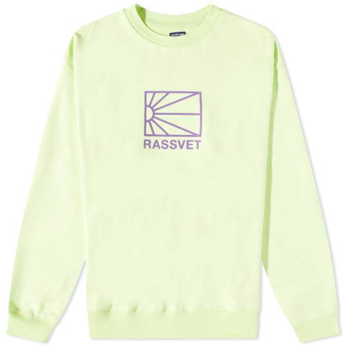 ラスベート ロゴ クルー スウェット ライム スウェットトレーナー メンズ 【 PACCBET LOGO CREW SWEAT / LIME 】 メンズファッション トップス