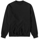 バレンシアガ クルー スウェット 黒色 ブラック 白色 ホワイト スウェットトレーナー & メンズ 【 BALENCIAGA RIBBED CREW SWEAT / WASHED BLACK & WHITE 】 メンズファッション トップス