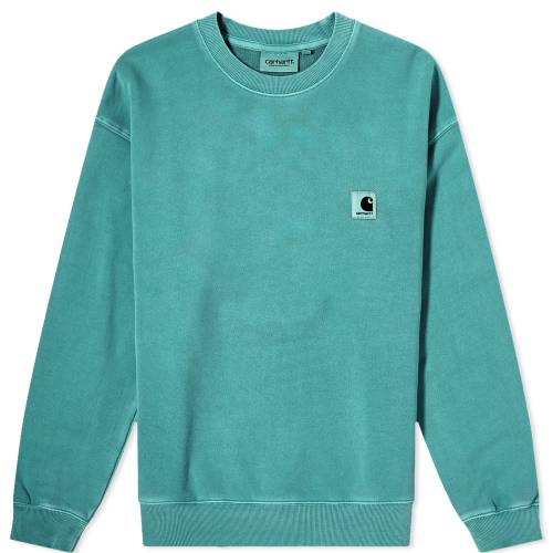 カーハート ダブリューアイピー クルー スウェット 緑 グリーン スウェットトレーナー レディース 【 CARHARTT WIP CARHARTT WIP NELSON CREW SWEAT / GREEN 】 レディースファッション トップス