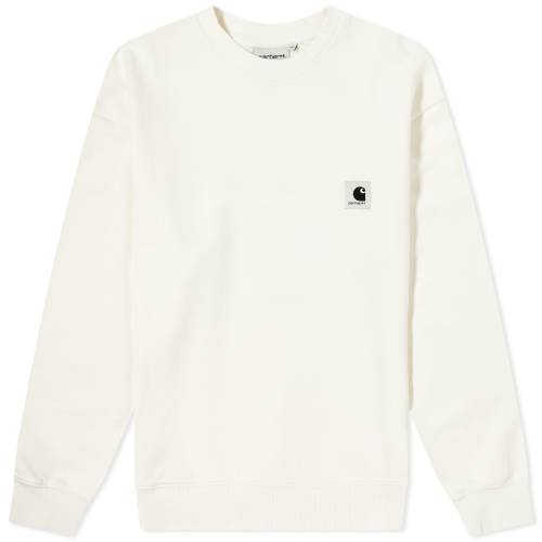 カーハート ダブリューアイピー クルー スウェット 白色 ホワイト スウェットトレーナー レディース 【 CARHARTT WIP CARHARTT WIP NELSON CREW SWEAT / WHITE 】 レディースファッション トップス