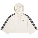 AfB_X t[fB[ p[J[ F zCg fB[X y ADIDAS 3-STRIPE CROPPED HOODIE / WONDER WHITE z fB[Xt@bV gbvX